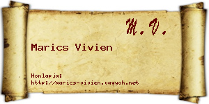 Marics Vivien névjegykártya
