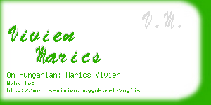 vivien marics business card